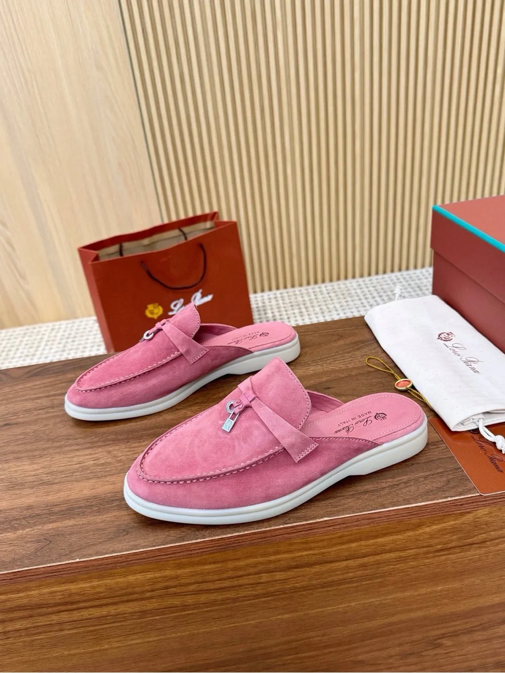 Pink Suede Women’s Slip-On Loafers